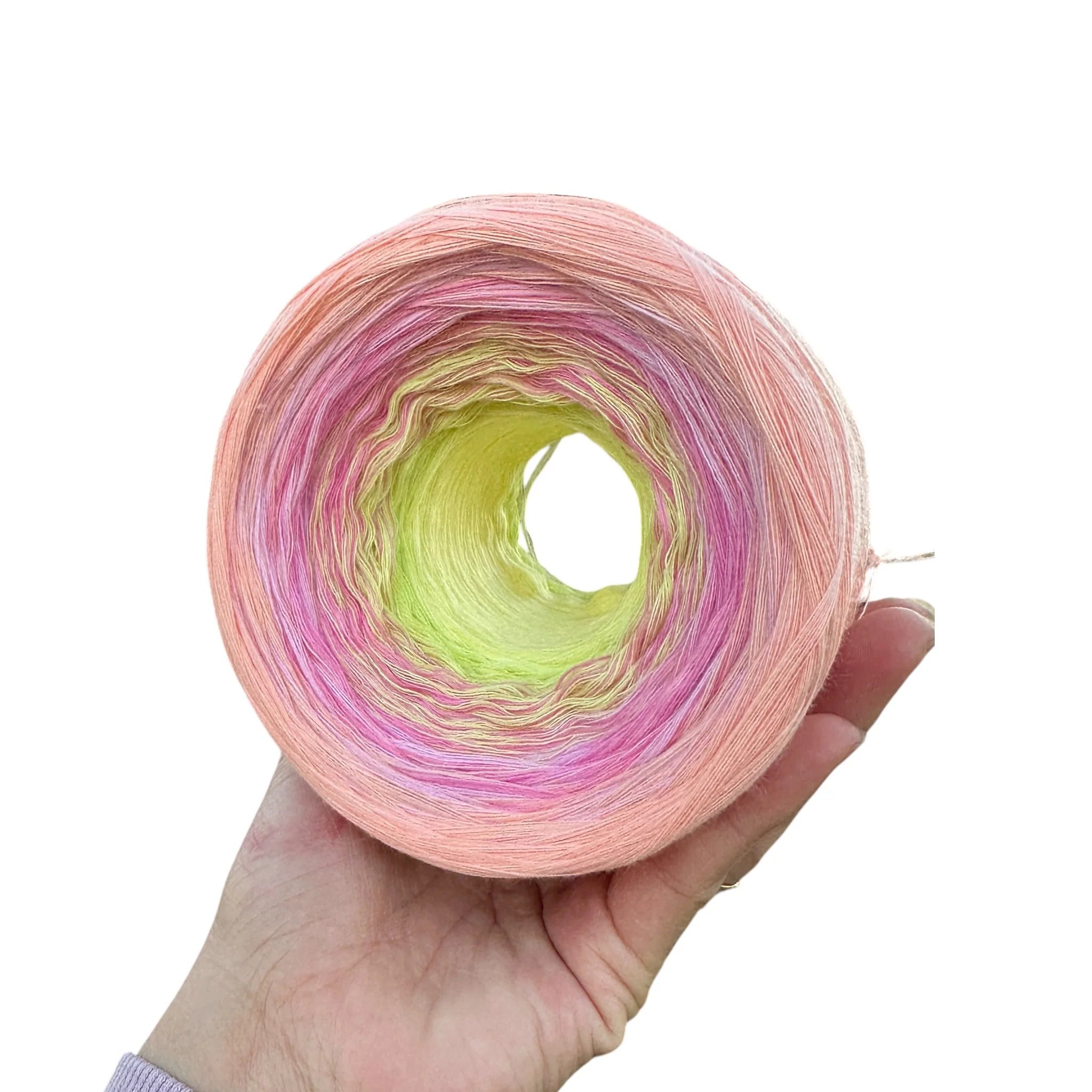 April - Daisy, Gradient Cotton Natural Fiber Yarn - Image 9