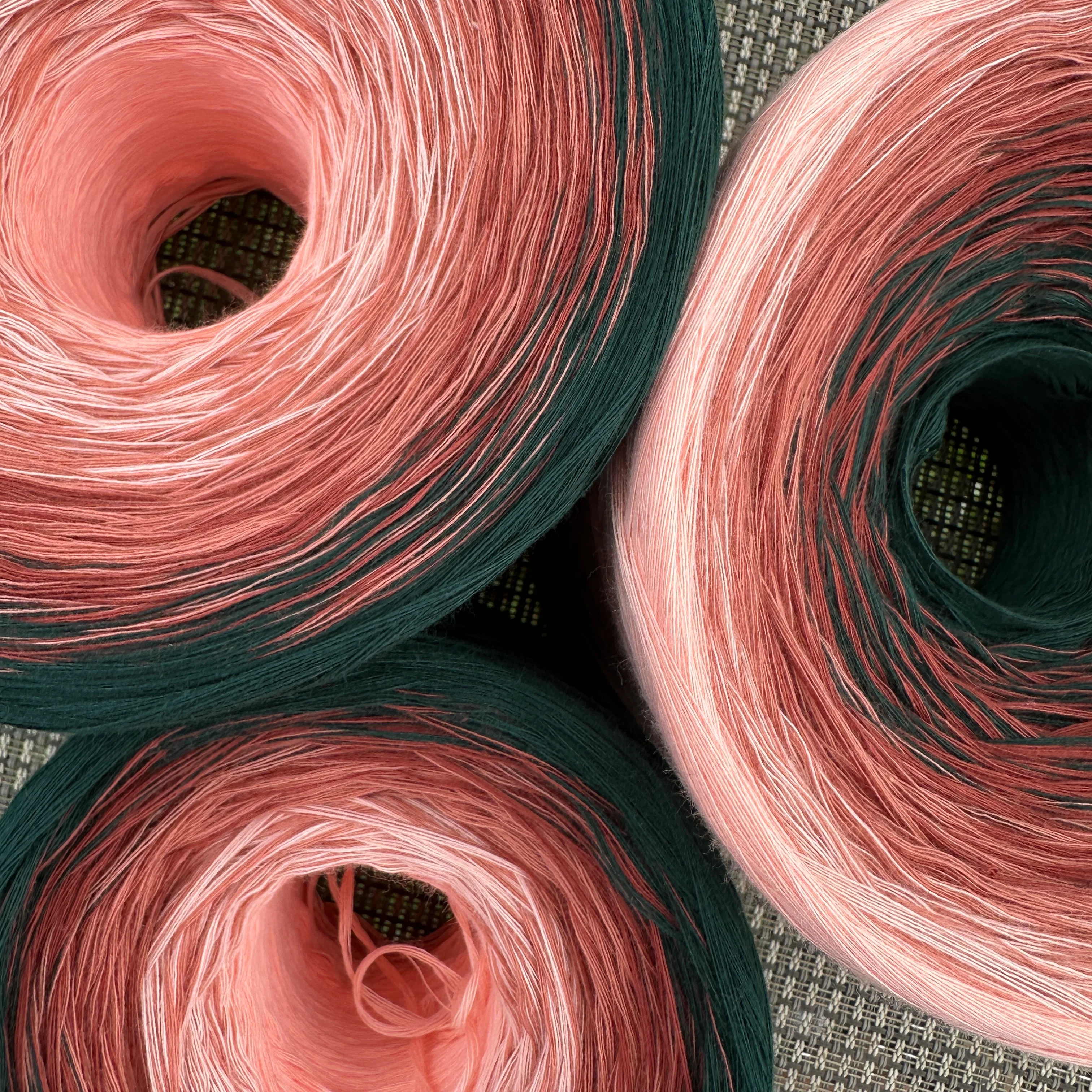 August - Gladiolus, Gradient Cotton Natural Fiber Yarn - Image 15