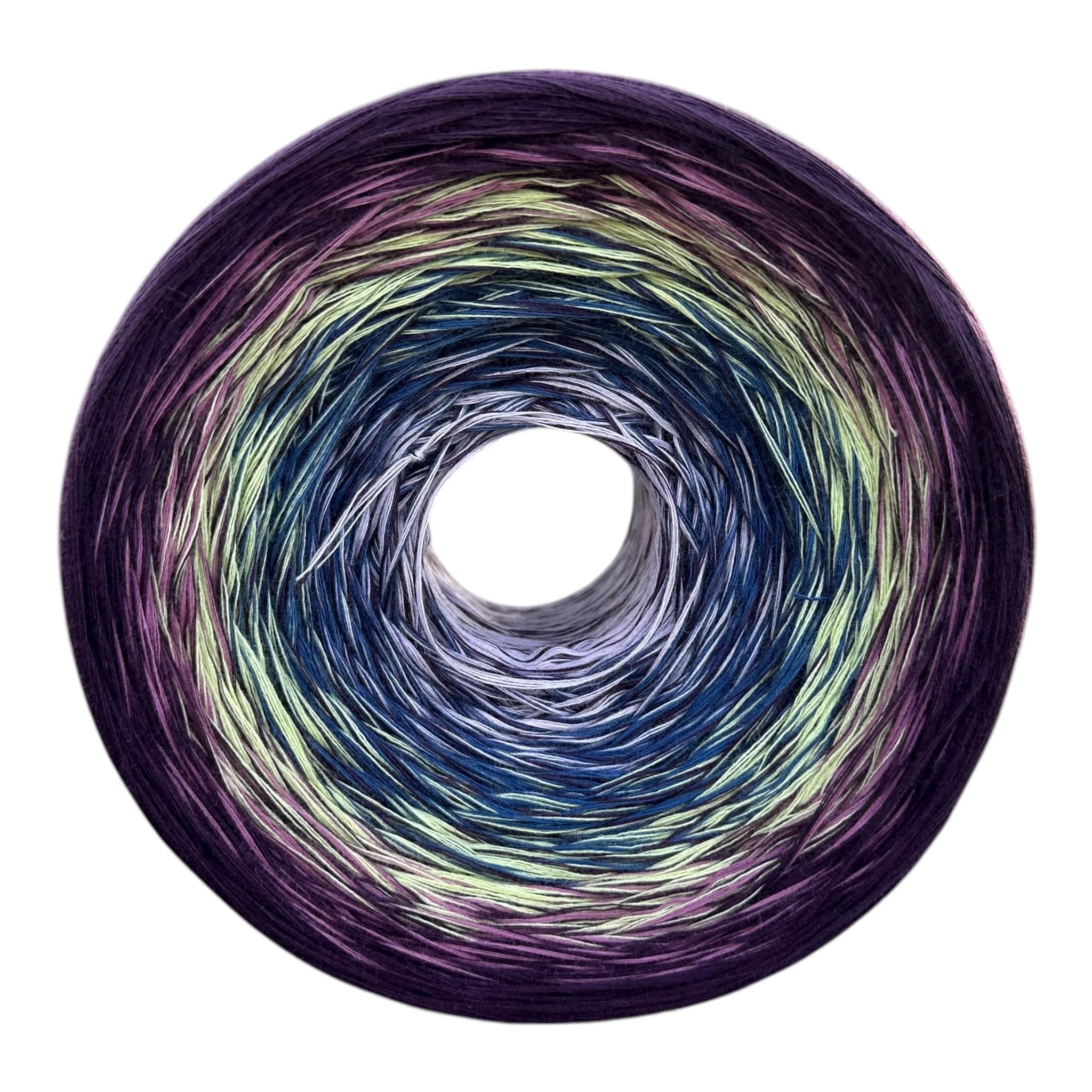 February - Bearded Iris, Gradient Cotton Natural Fiber Yarn - Image 3