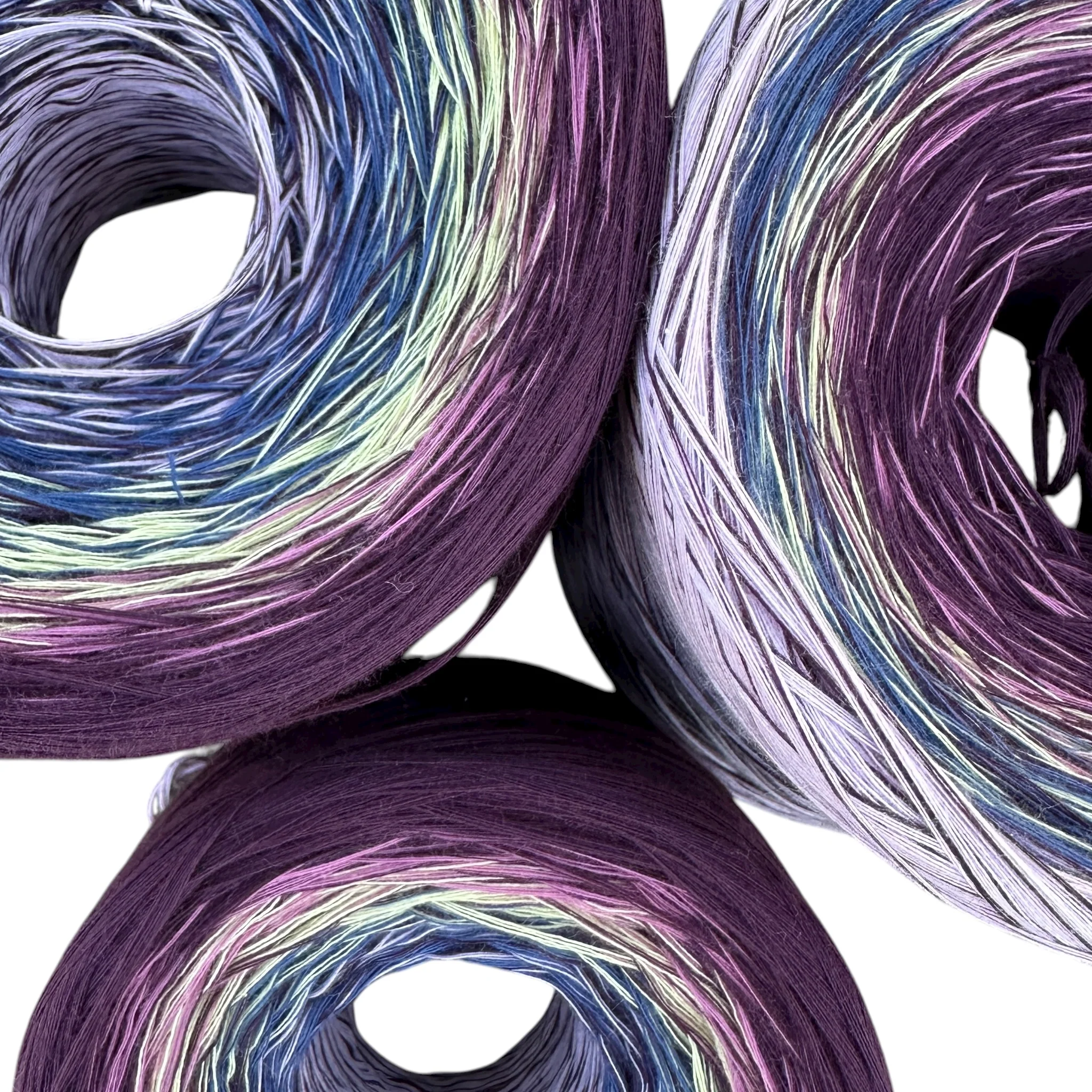 February - Bearded Iris, Gradient Cotton Natural Fiber Yarn - Image 7