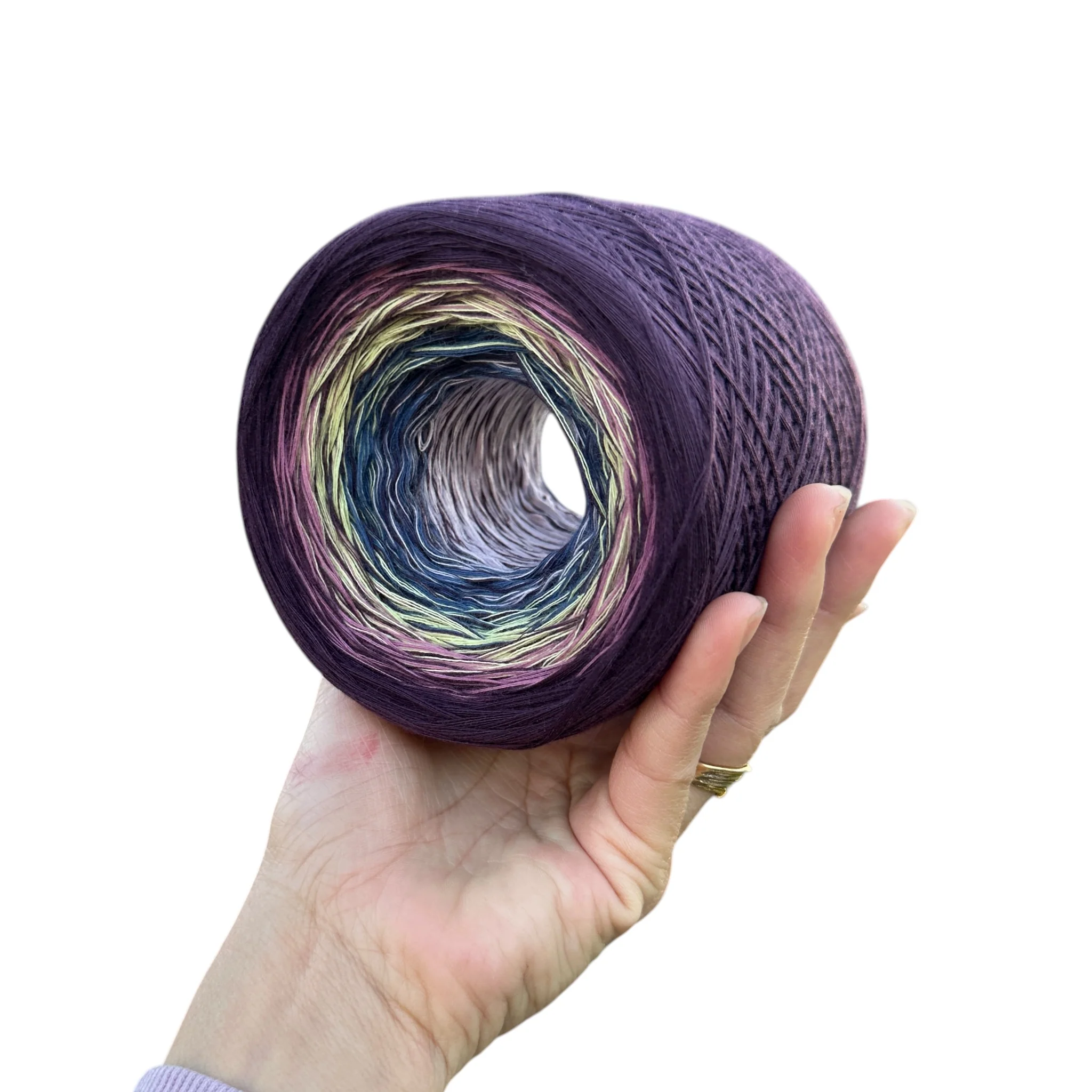 February - Bearded Iris, Gradient Cotton Natural Fiber Yarn - Image 8