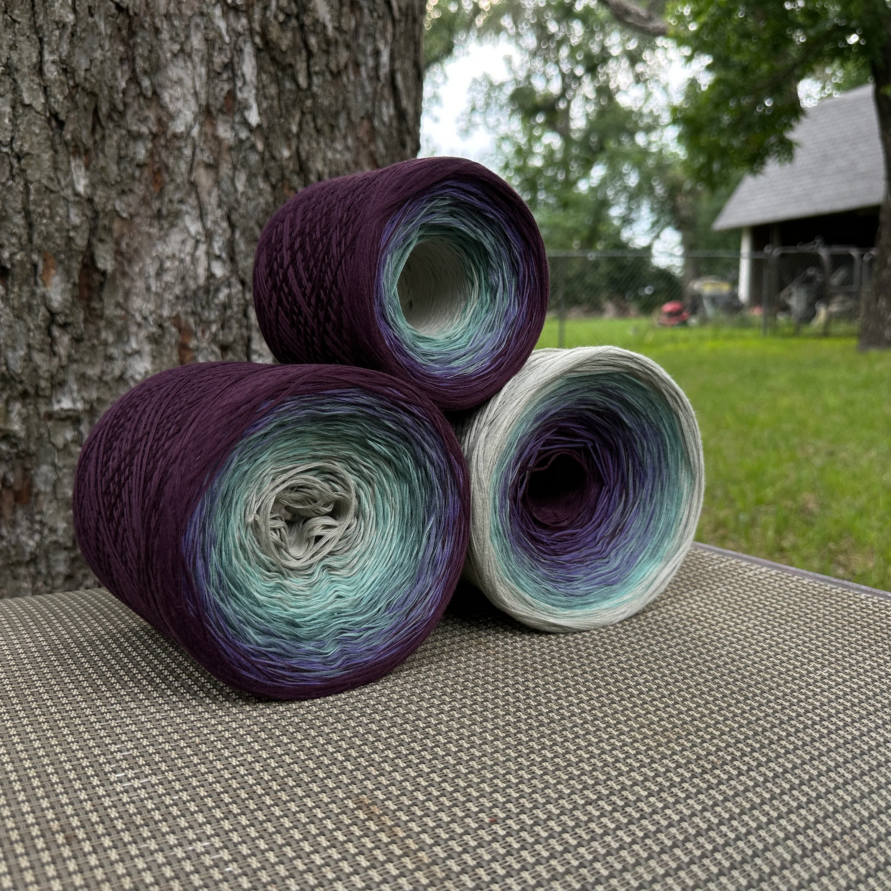Cloudy Skies, Gradient Cotton Natural Fiber Yarn - Image 10