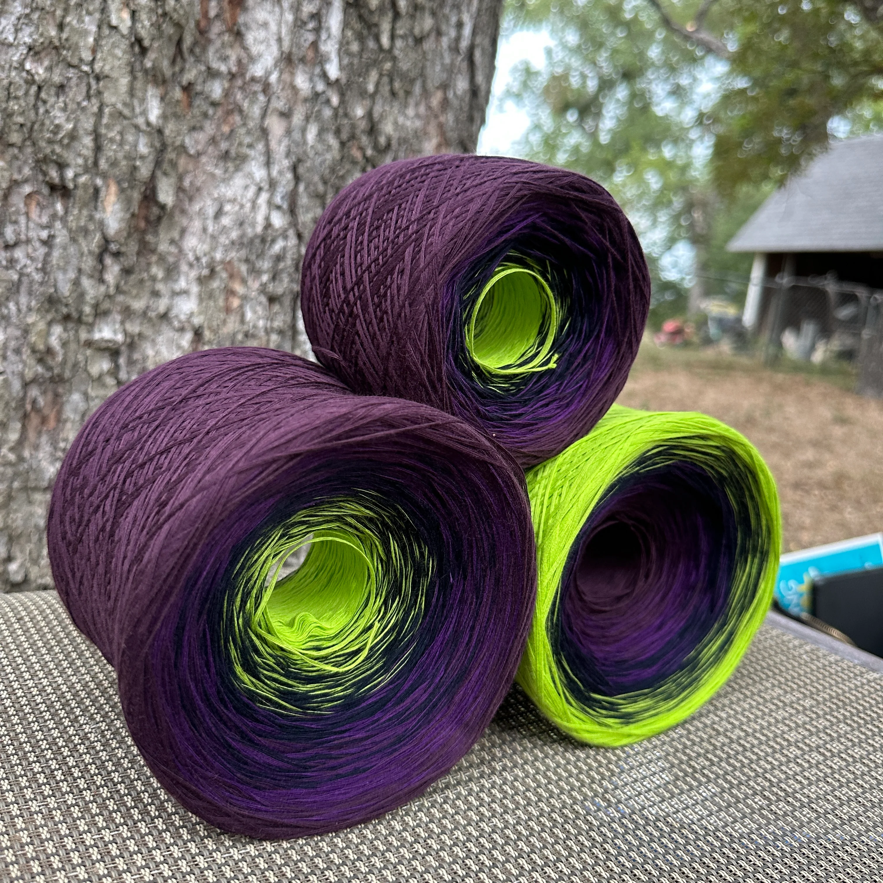 Electric Plum, Gradient Cotton Natural Fiber Yarn - Image 9