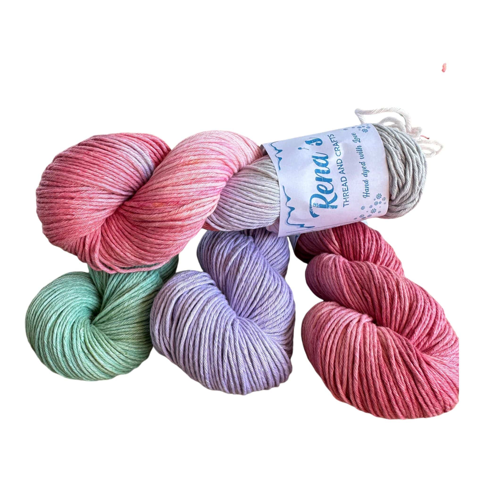 Frosted Berries Set, Hand Dyed, Natural Fiber Yarn