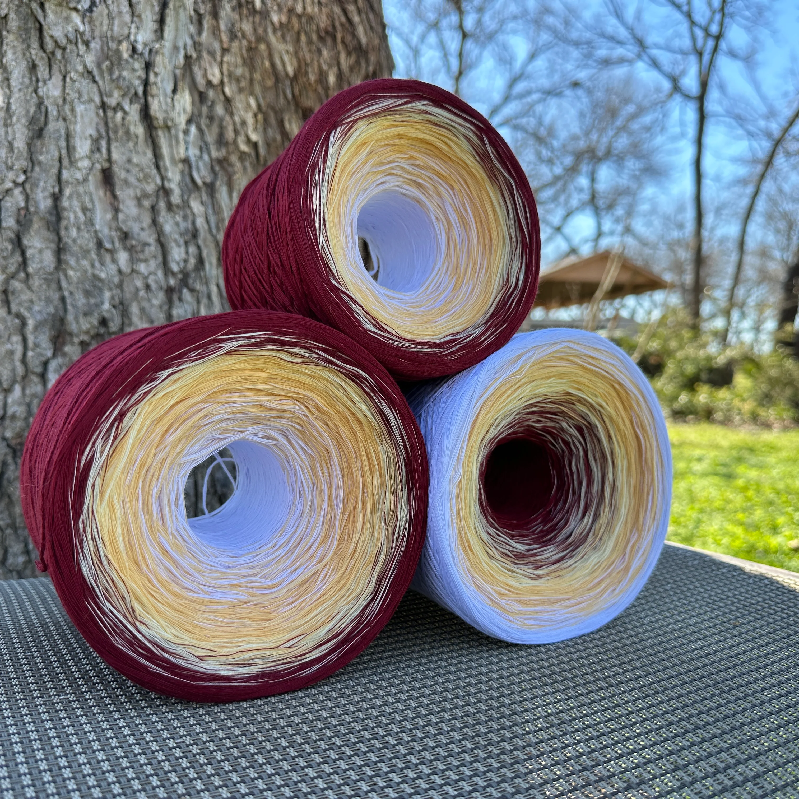 Hawthorn, May Birth Flower, Gradient Cotton Natural Fiber Yarn - Image 11