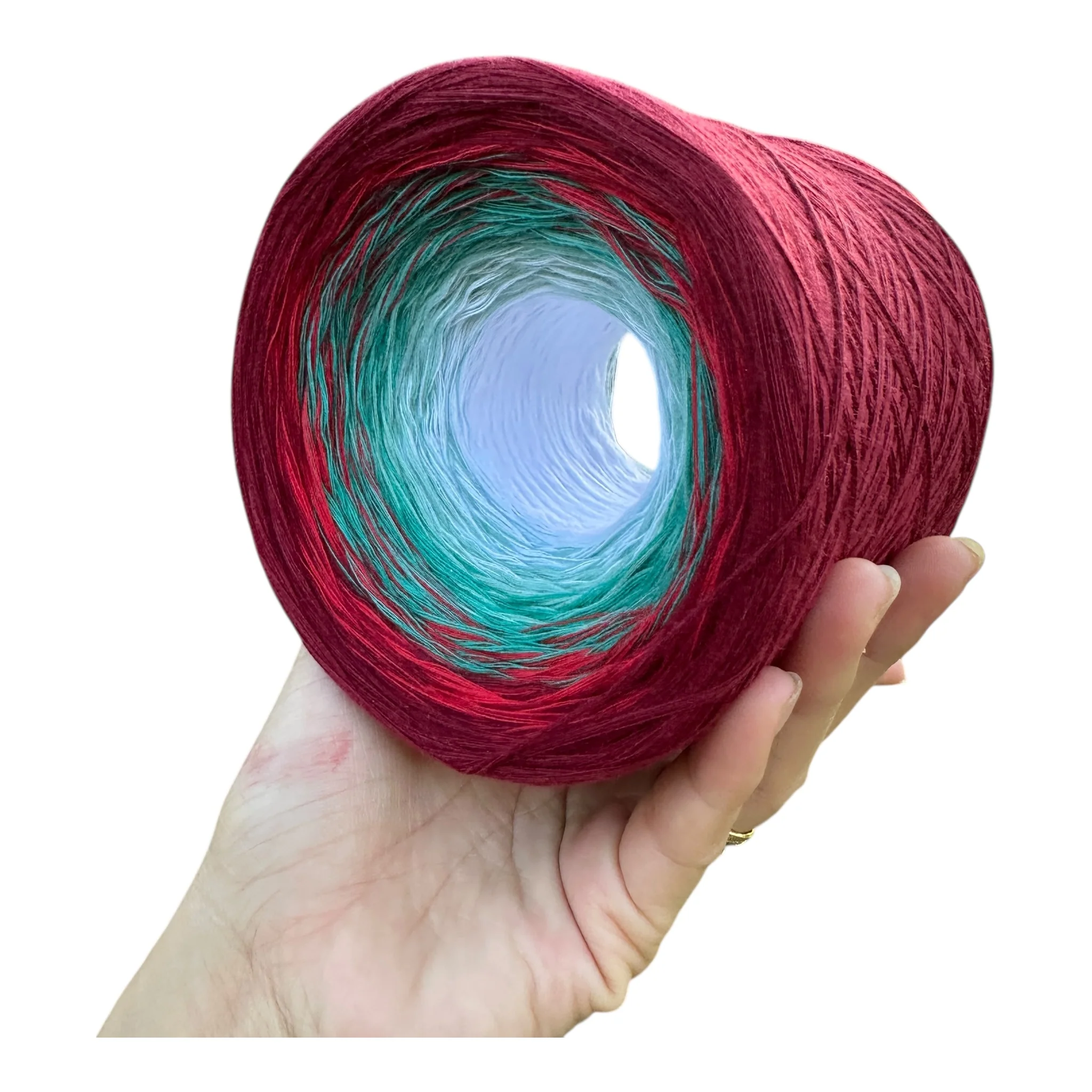 Holly, December Birth Flower, Gradient Cotton Natural Fiber Yarn - Image 5