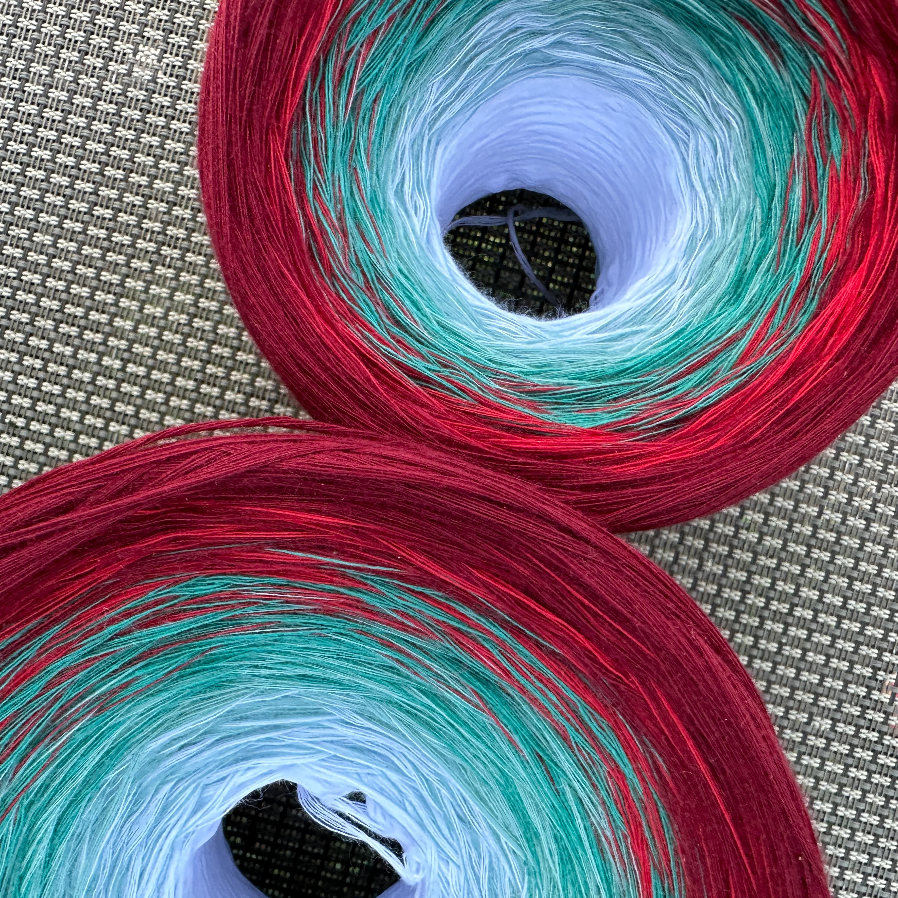Holly, December Birth Flower, Gradient Cotton Natural Fiber Yarn - Image 7