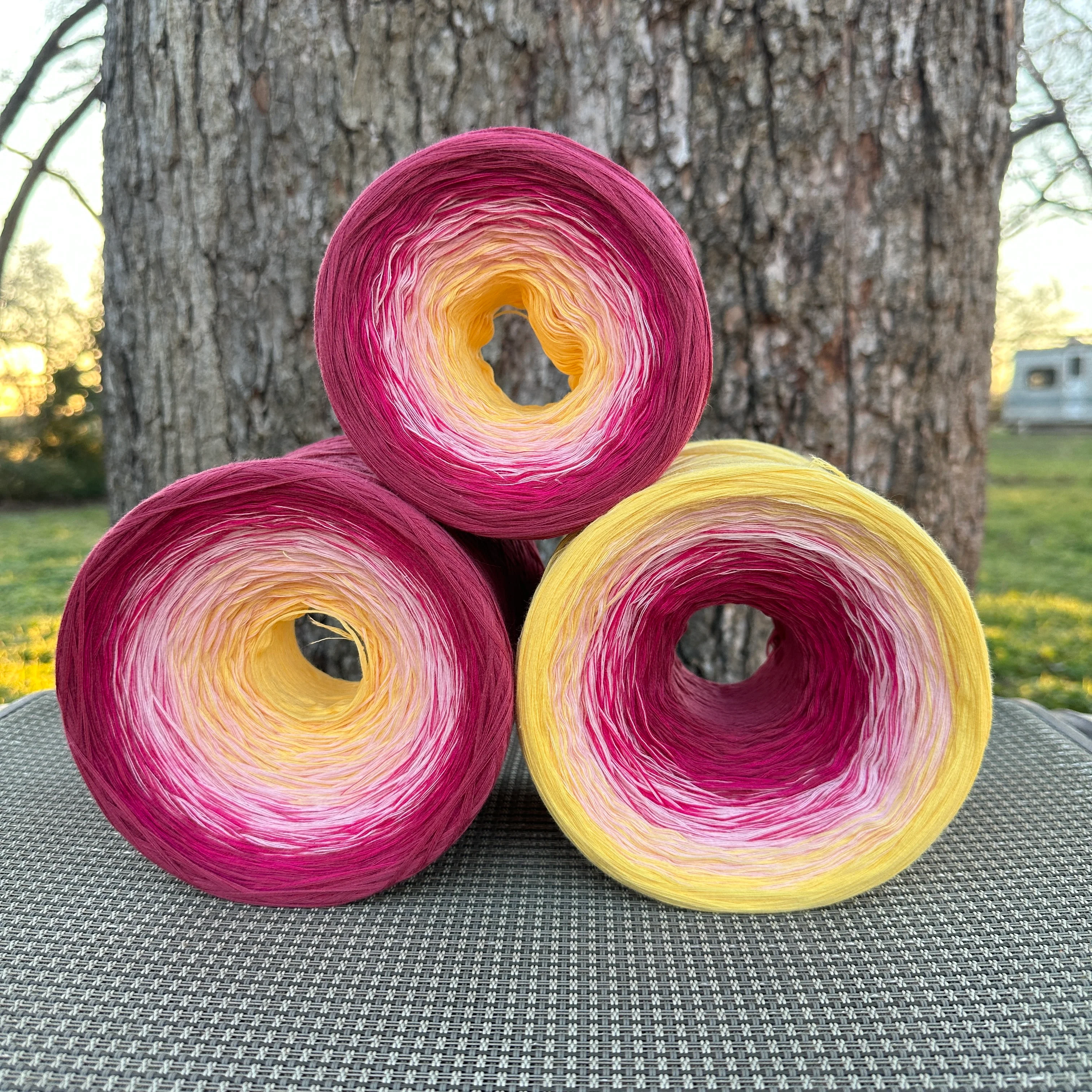 Honeysuckle, June Birth Flower, Gradient Cotton Natural Fiber Yarn - Image 11
