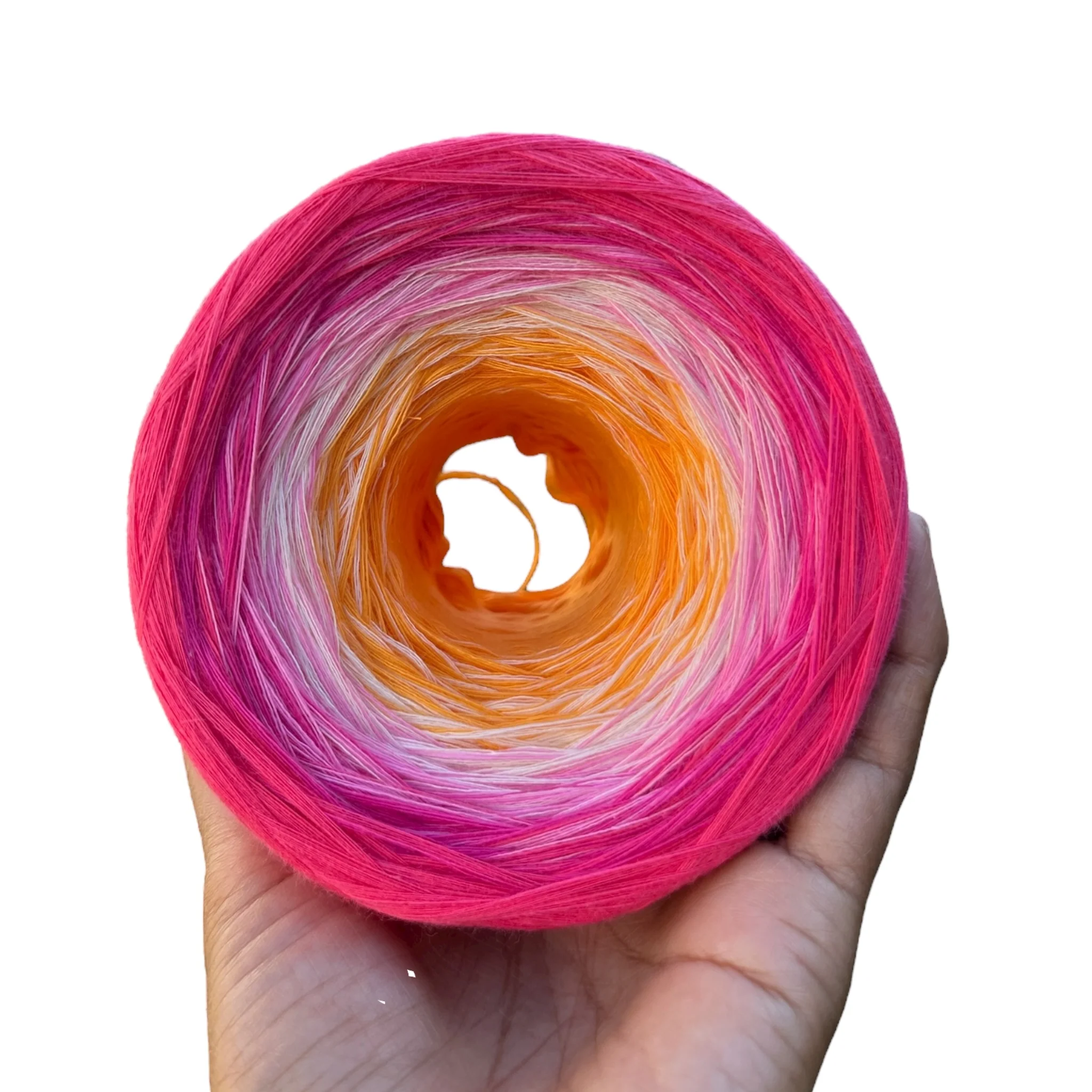 July - Pink Lotus, Gradient Cotton Natural Fiber Yarn - Image 9