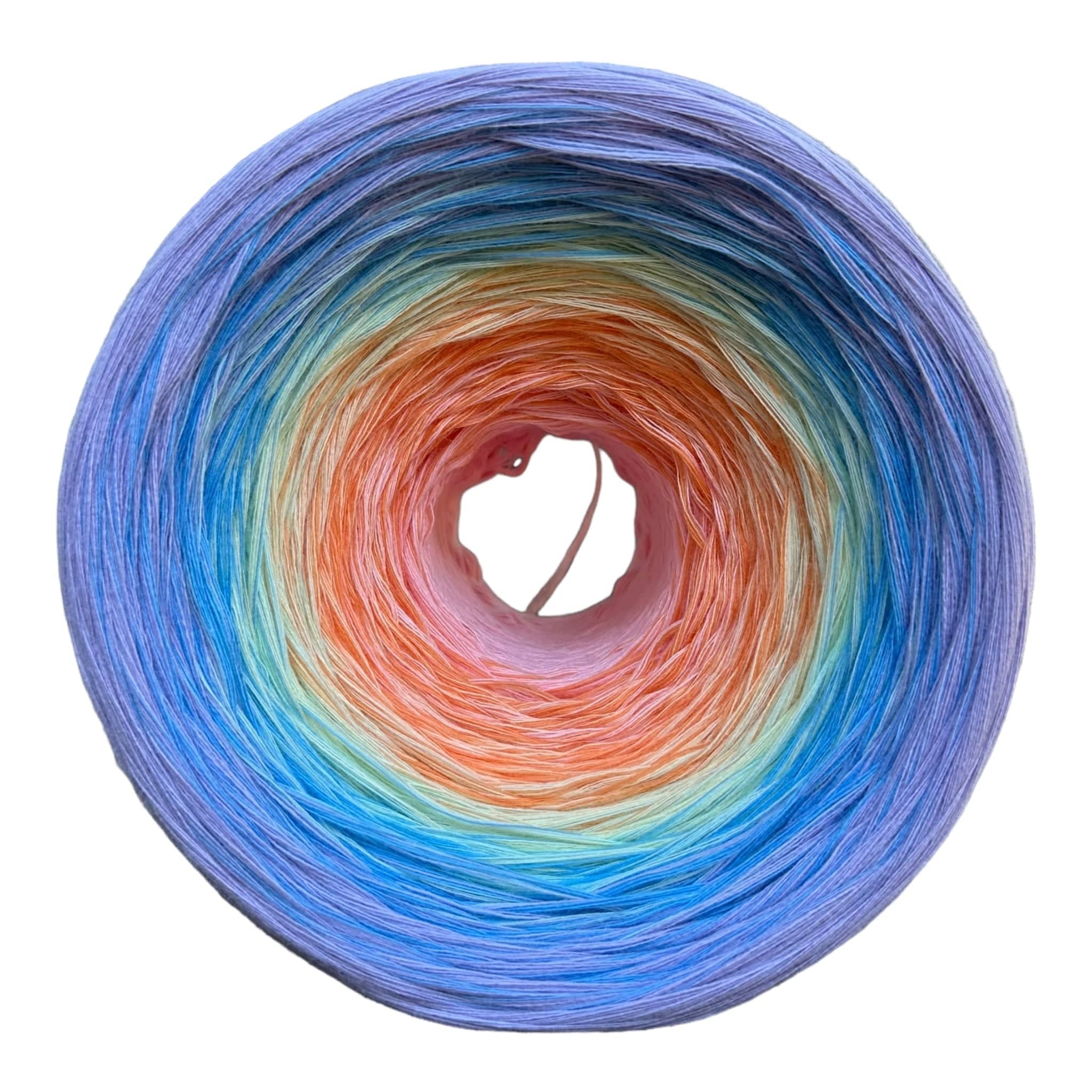 Pastel Rainbow 8PLY Gradient Cotton Natural Fiber Yarn - Image 3
