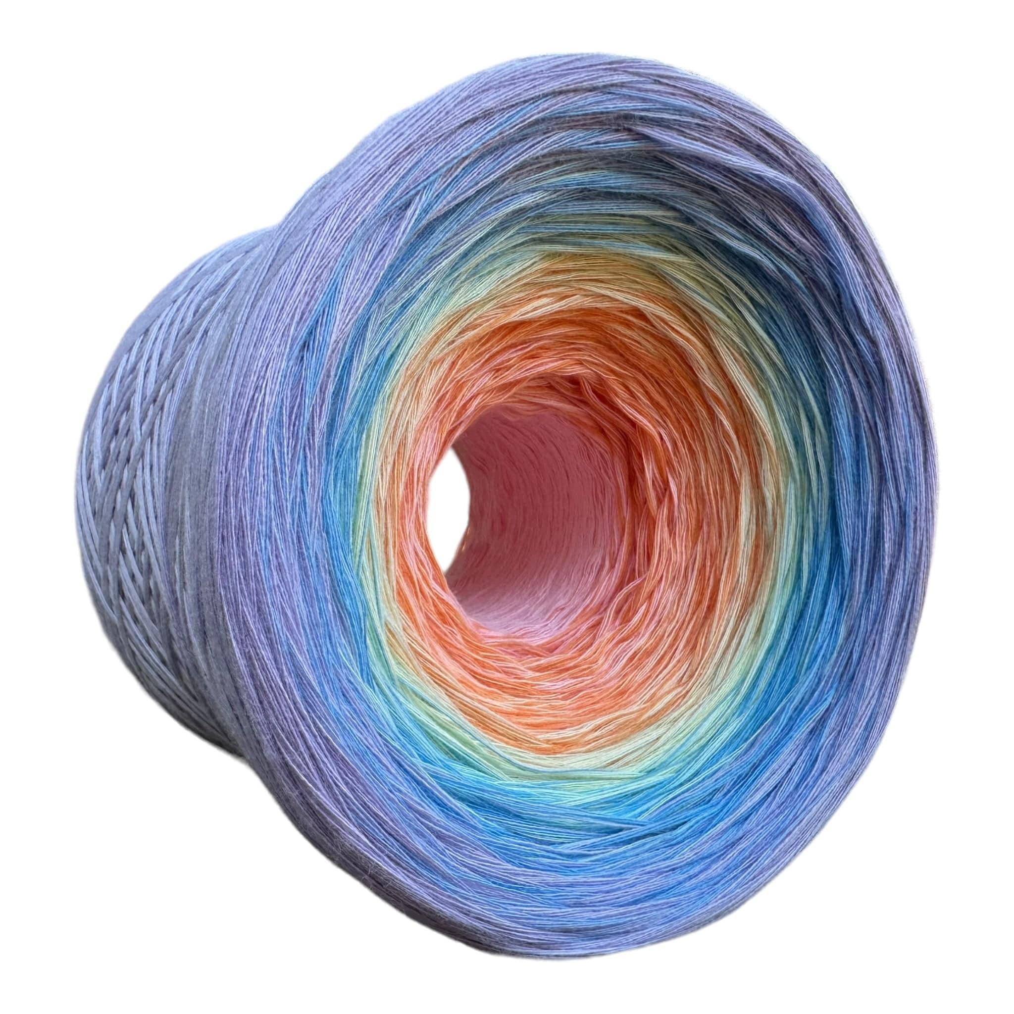 Pastel Rainbow 8PLY Gradient Cotton Natural Fiber Yarn - Image 5