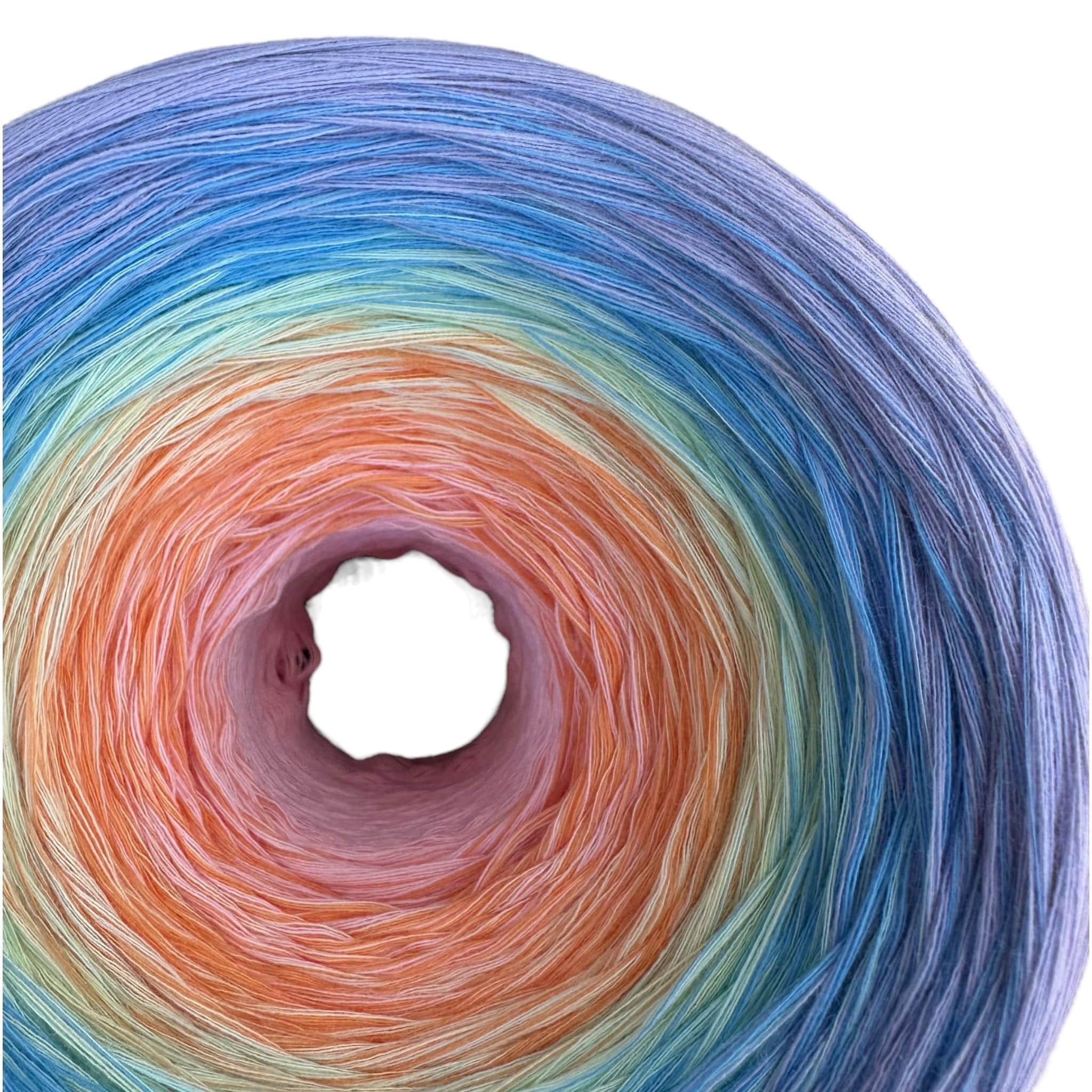 Pastel Rainbow 8PLY Gradient Cotton Natural Fiber Yarn - Image 6