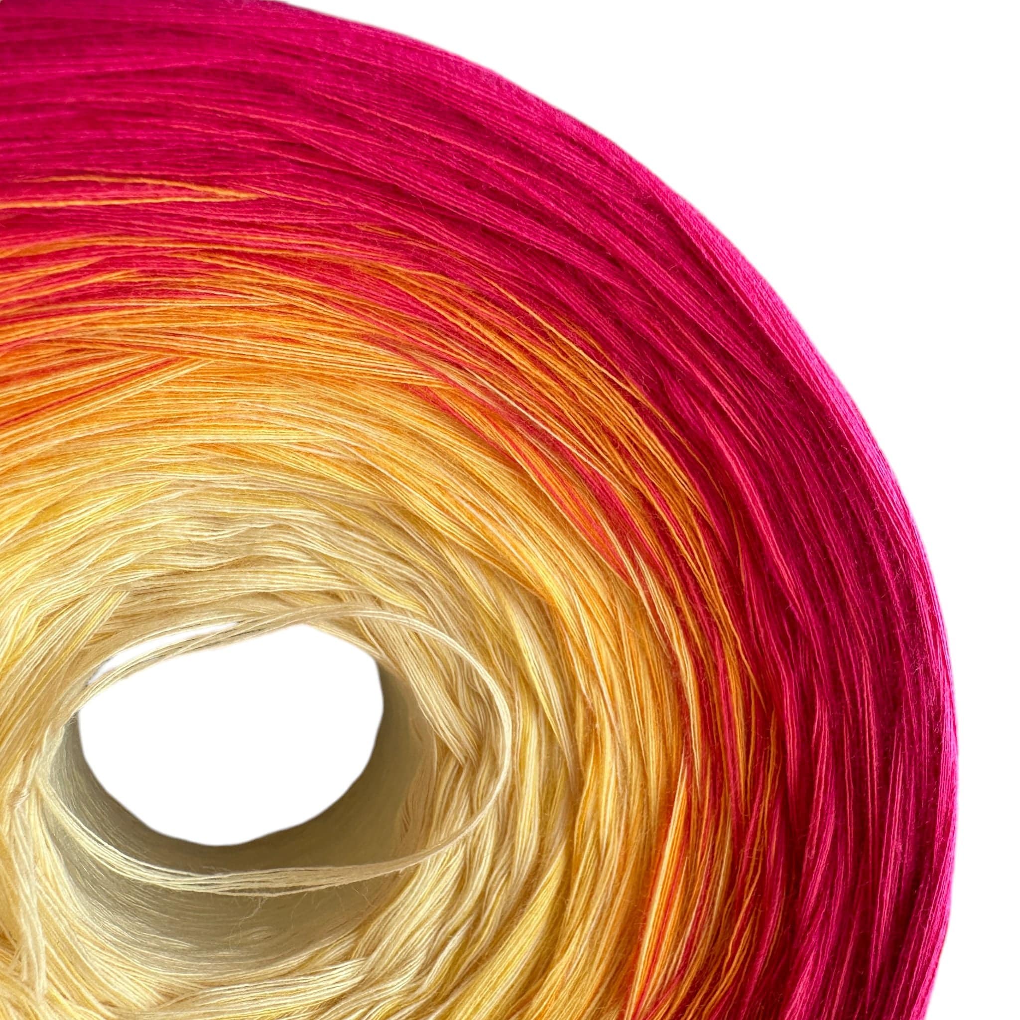 Positive Pink, Gradient Cotton Natural Fiber Yarn - Image 5