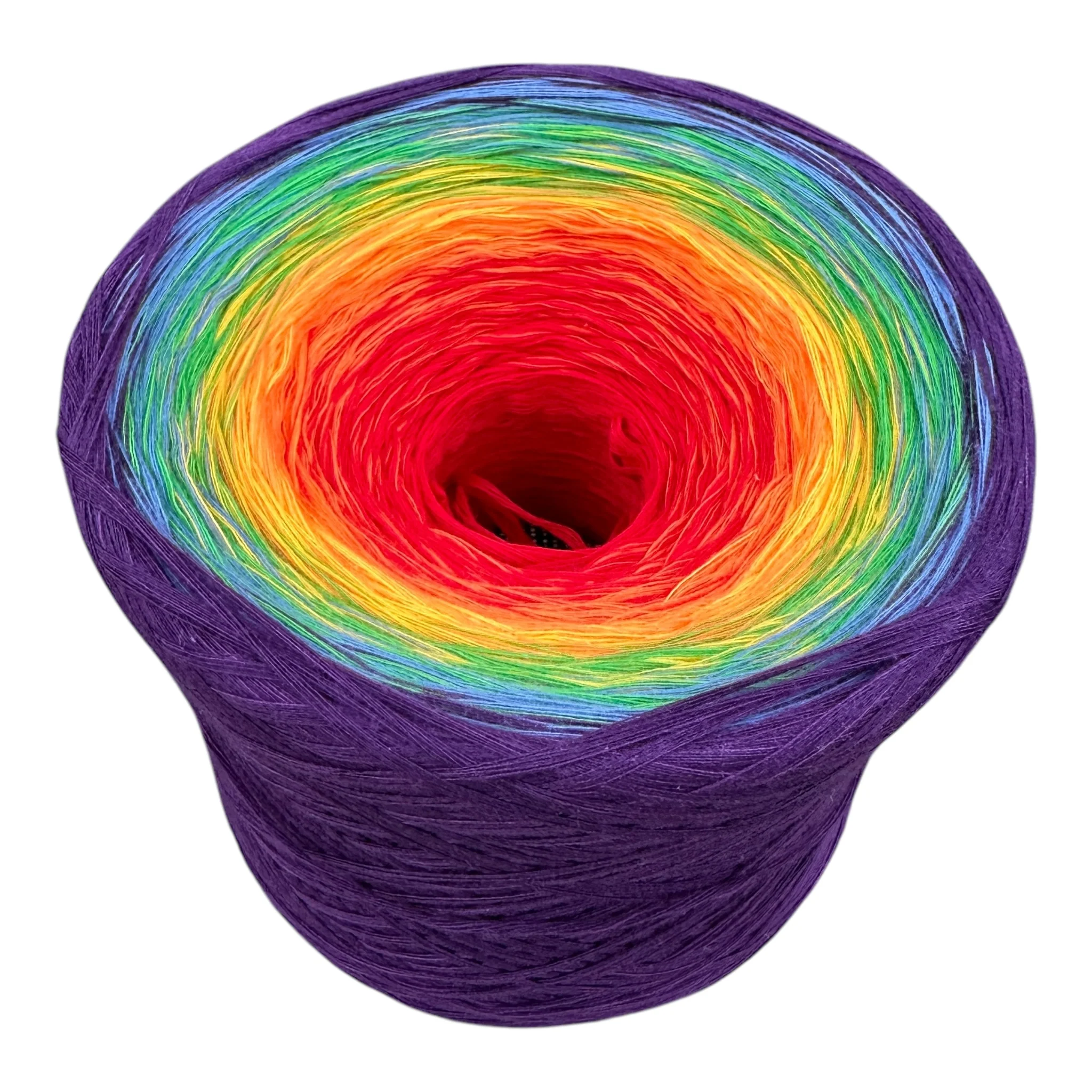 Rainbow Gradient Cotton Natural Fiber Yarn - Image 3