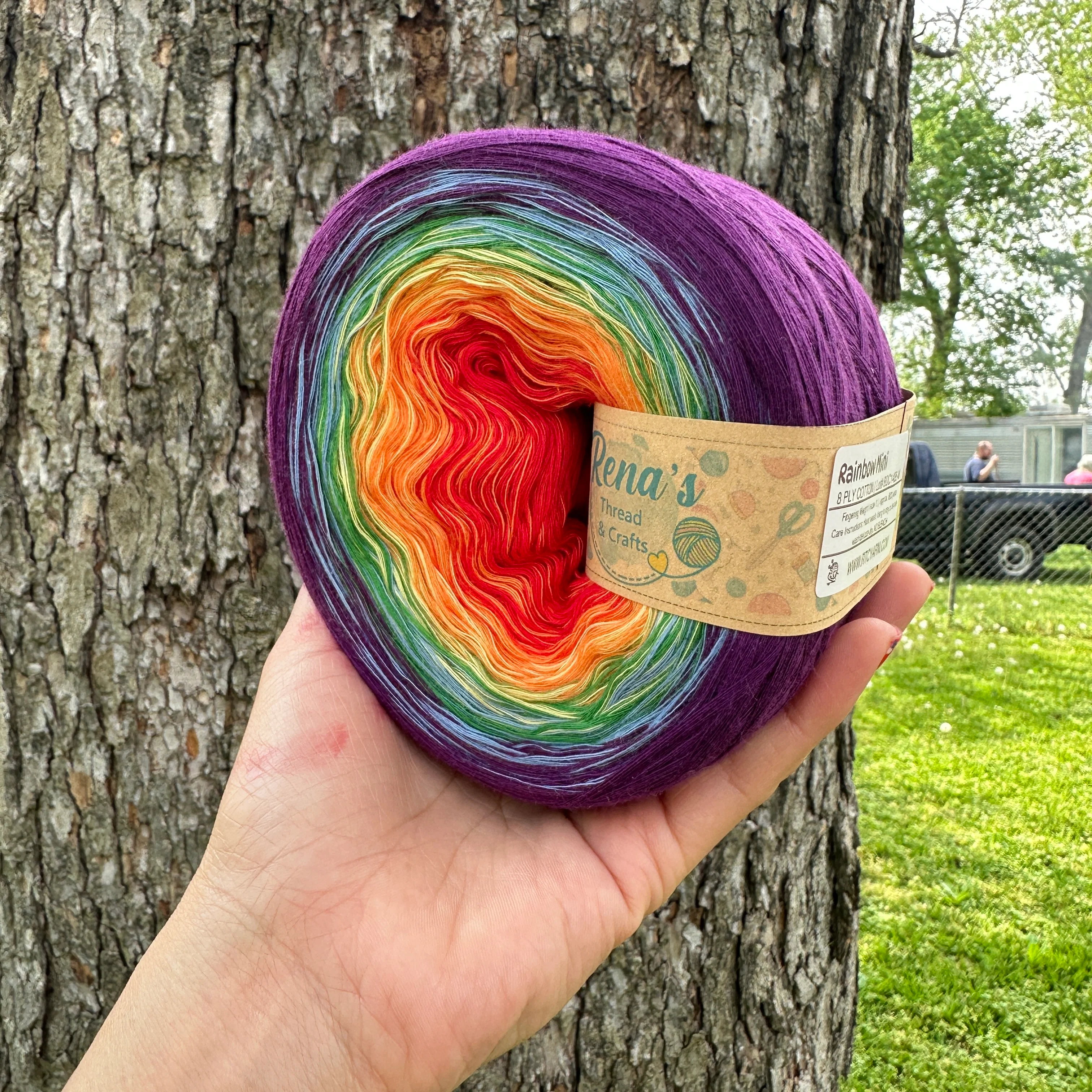 Rainbow Gradient Cotton Natural Fiber Yarn - Image 6