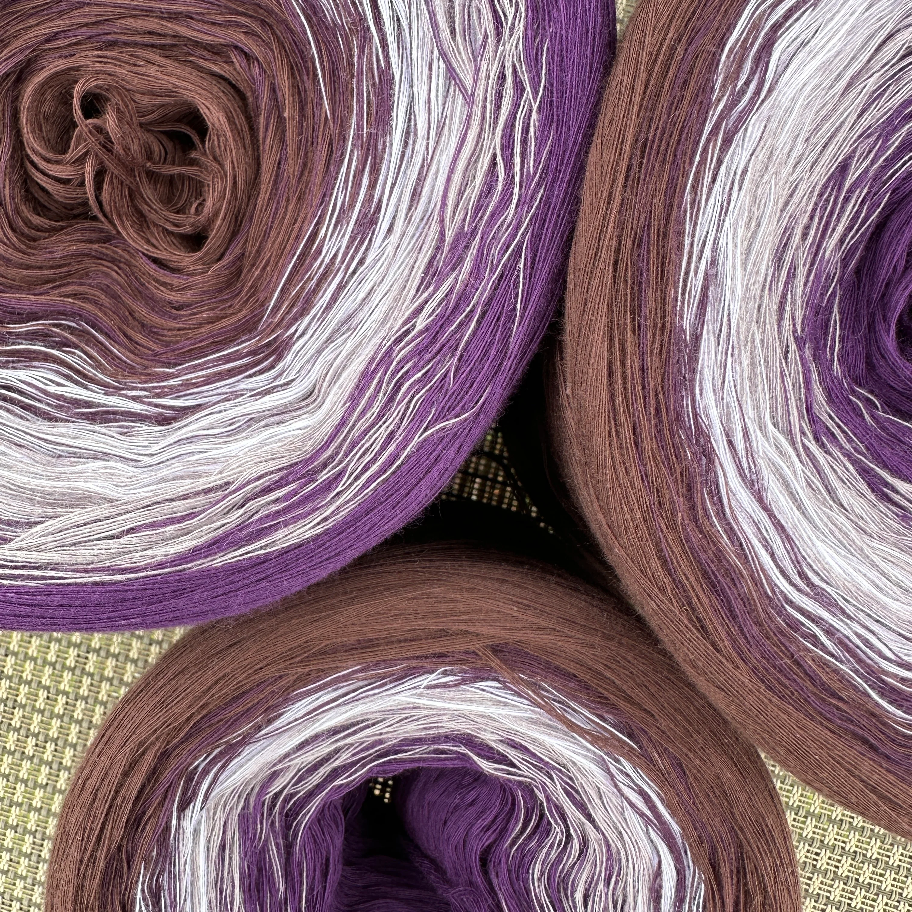 Rich Eggplant, Gradient Cotton Natural Fiber Yarn - Image 10