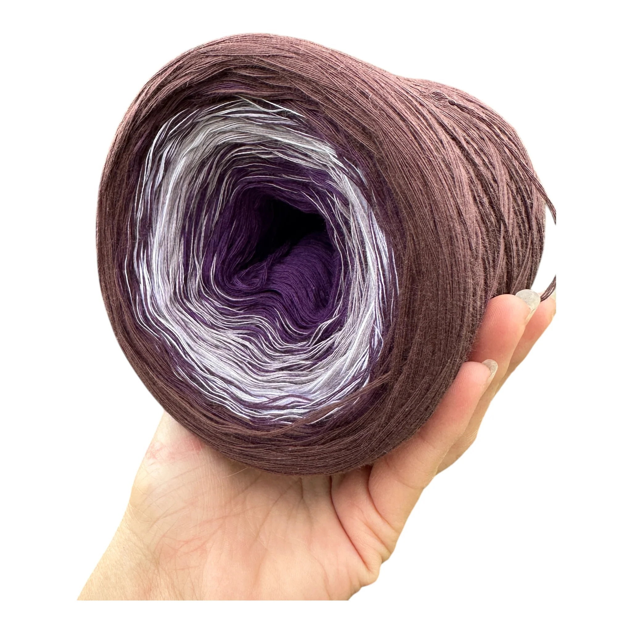 Rich Eggplant, Gradient Cotton Natural Fiber Yarn - Image 9