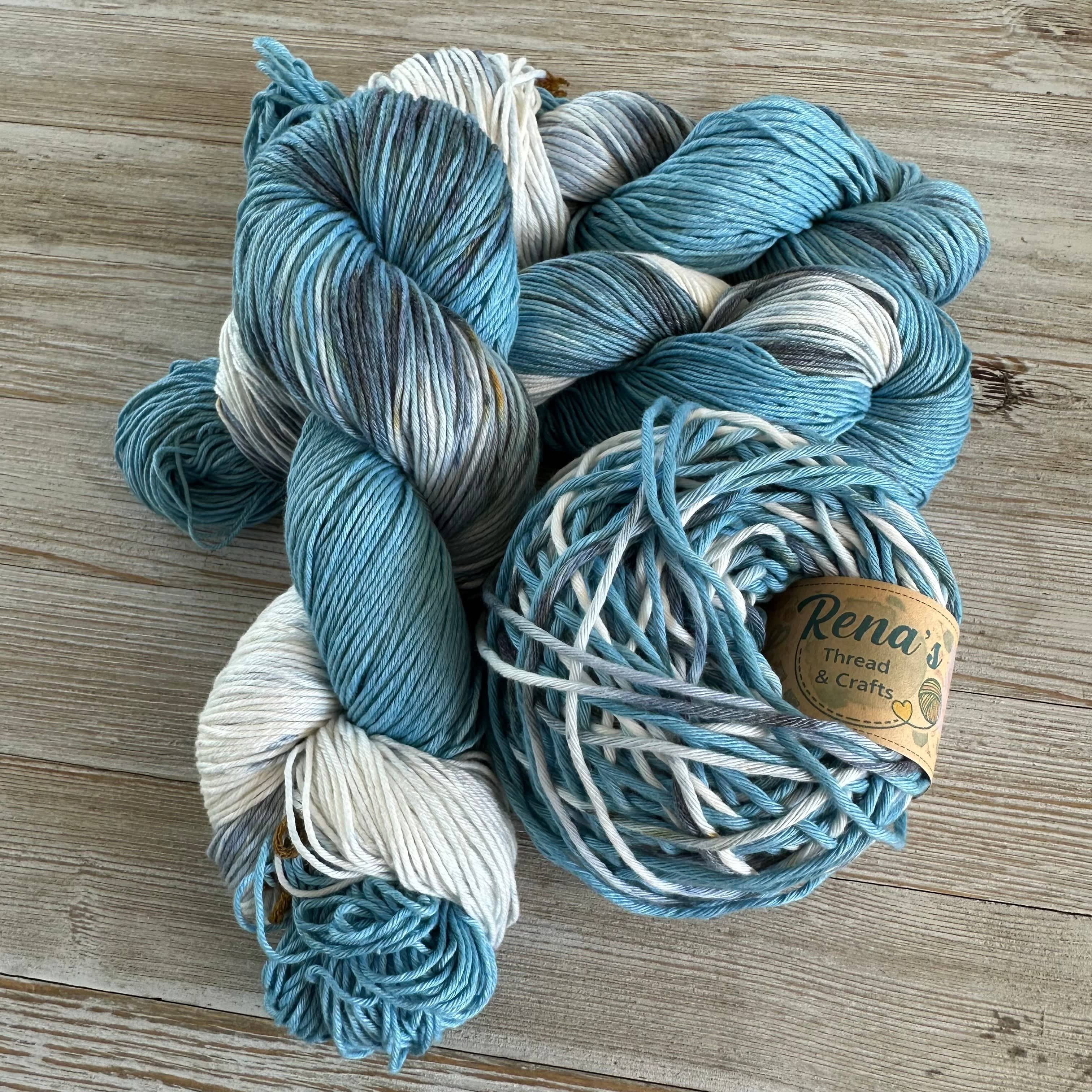Sea Foam, Hand Dyed Cotton Natural Fiber Yarn - Image 4