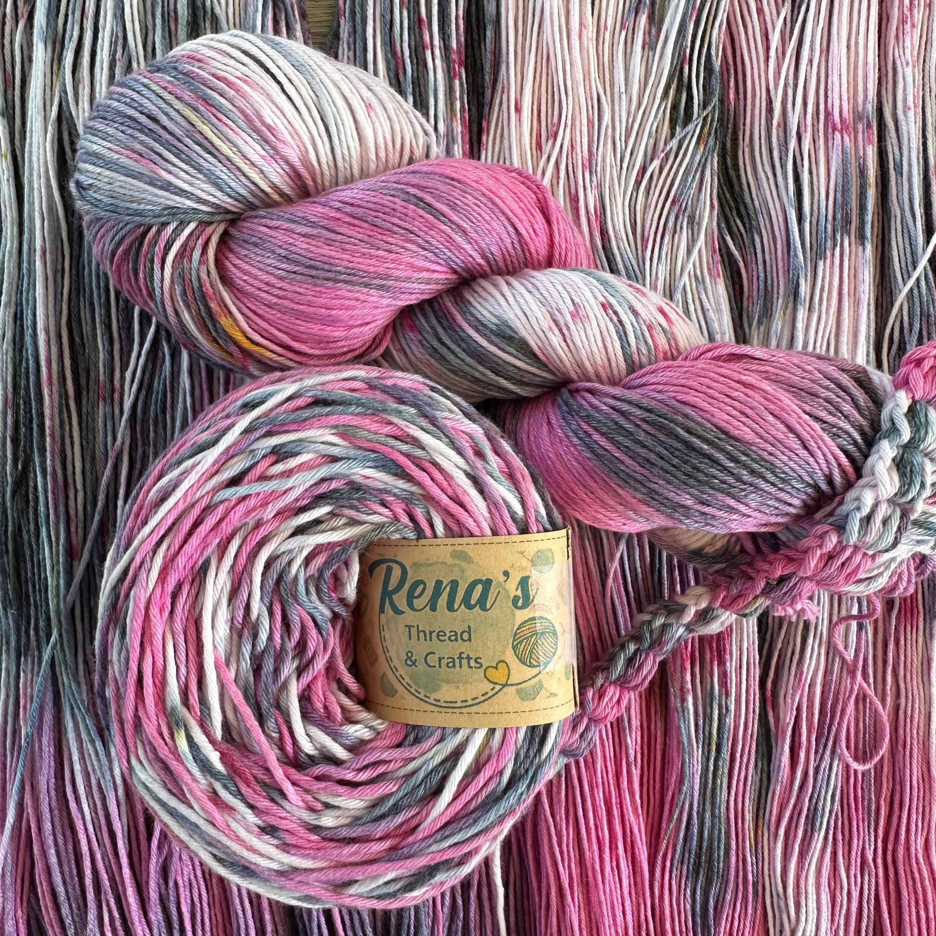 Smashed Berries, Hand Dyed Cotton Natural Fiber Yarn - Image 2