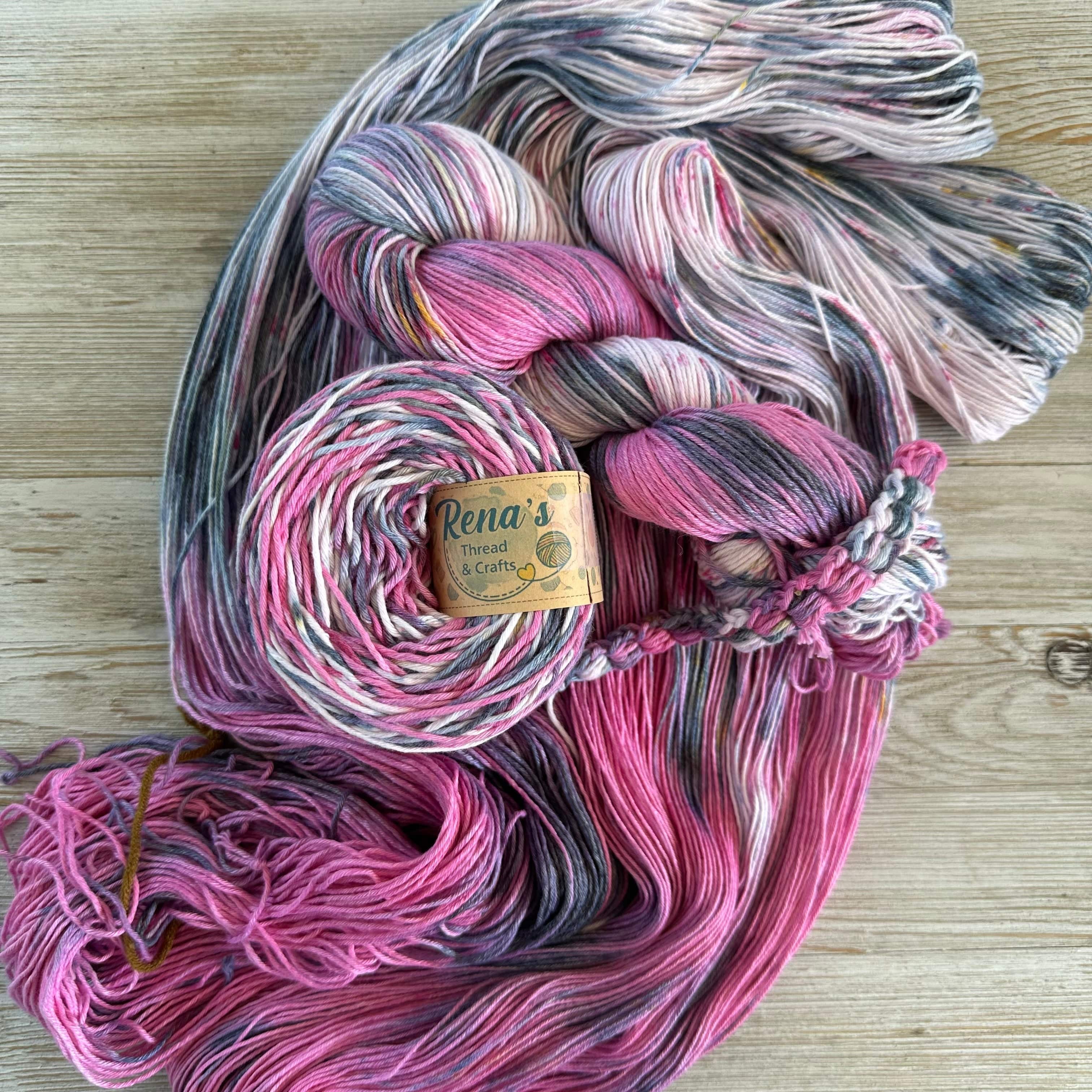 Smashed Berries, Hand Dyed Cotton Natural Fiber Yarn - Image 4