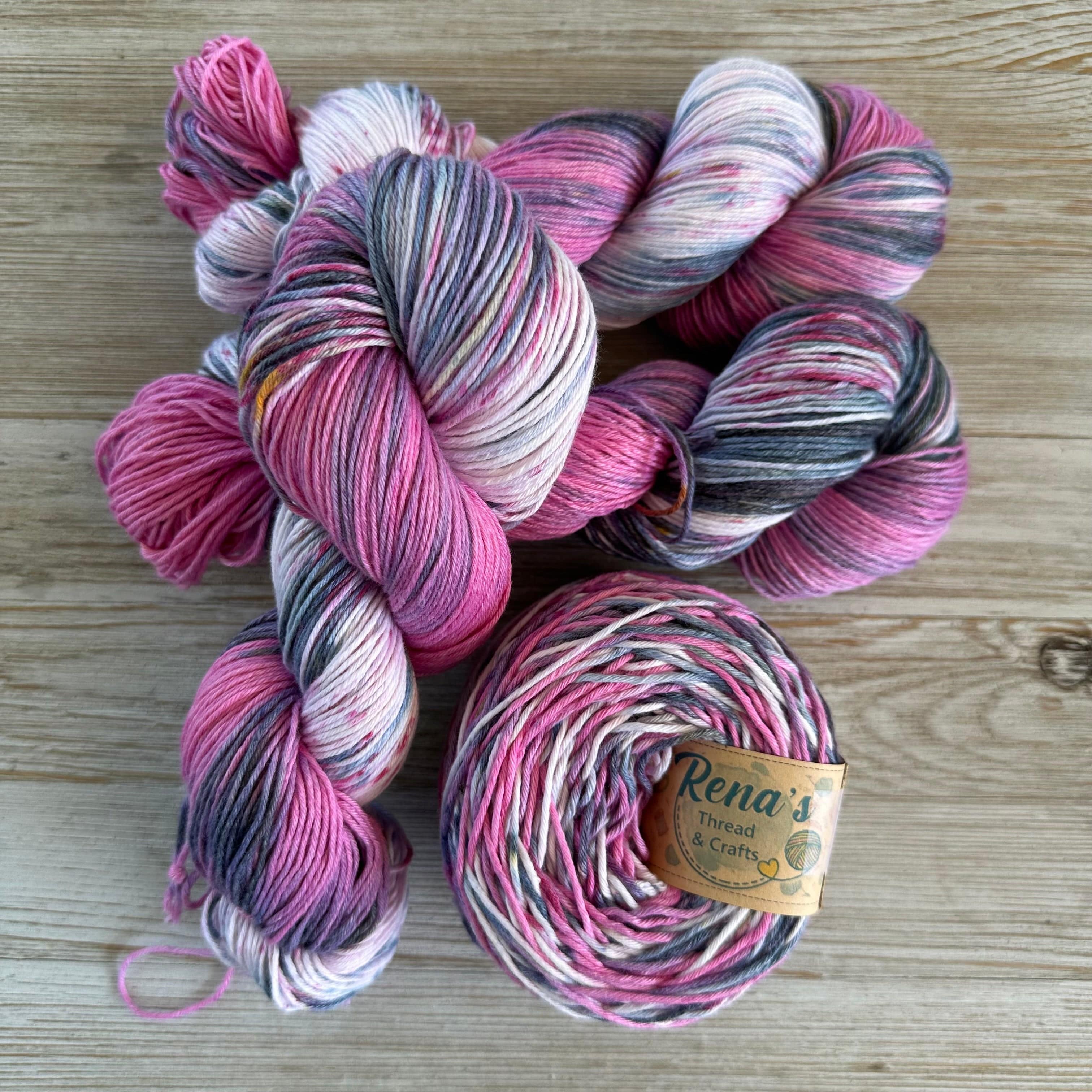Smashed Berries, Hand Dyed Cotton Natural Fiber Yarn - Image 5