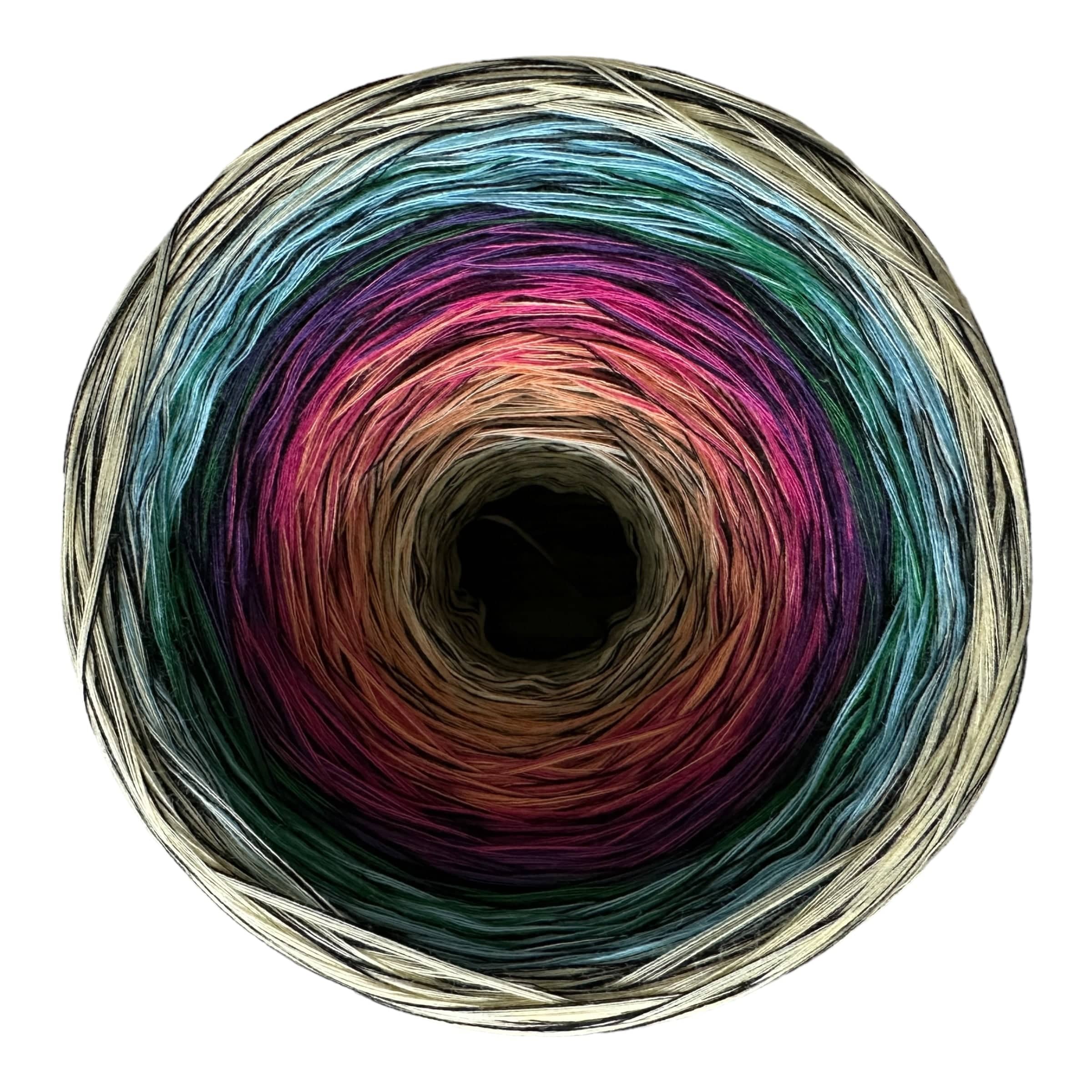 Stained Glass V1 Inspired Gradient Cotton Natural Fiber Yarn - Image 4