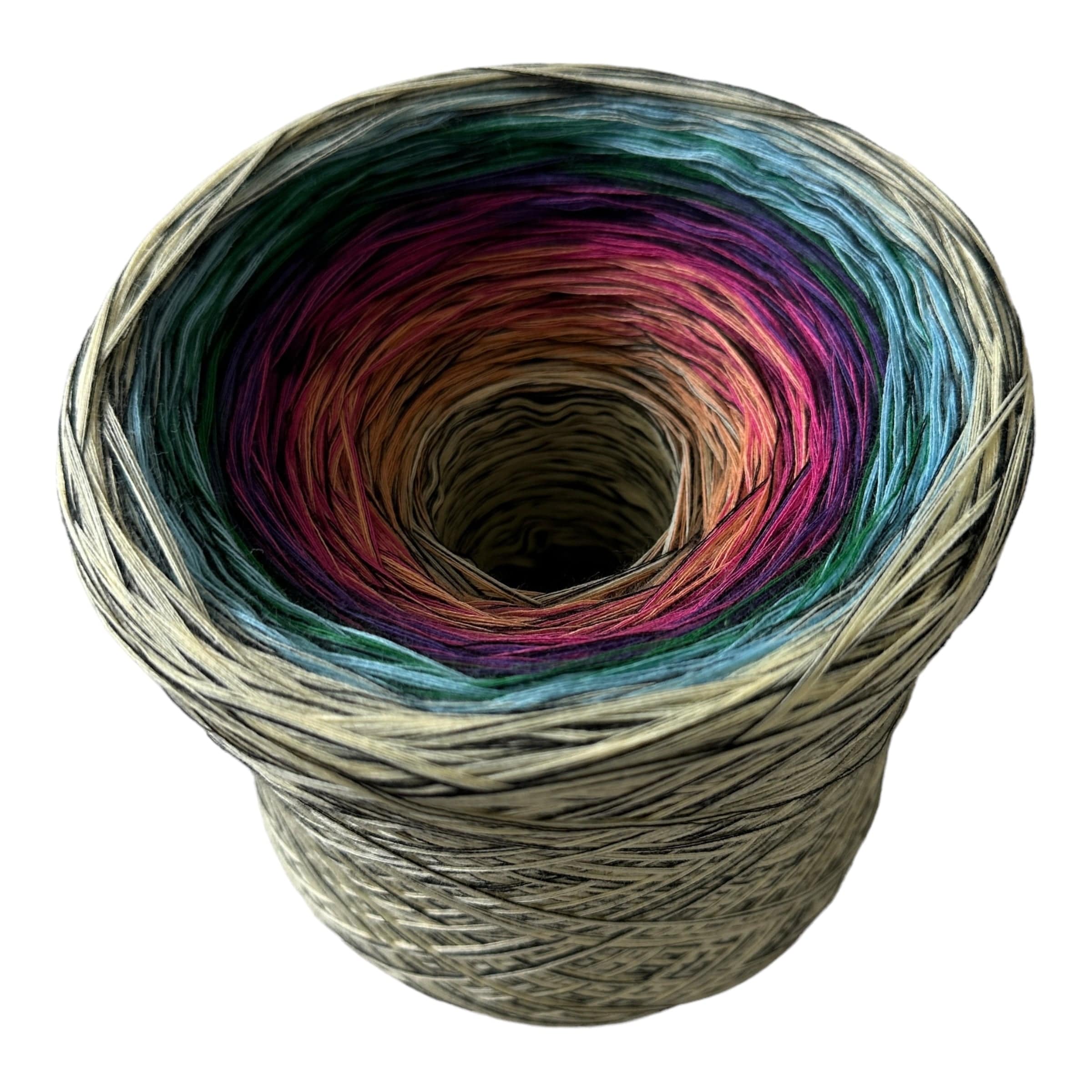 Stained Glass V1 Inspired Gradient Cotton Natural Fiber Yarn - Image 6
