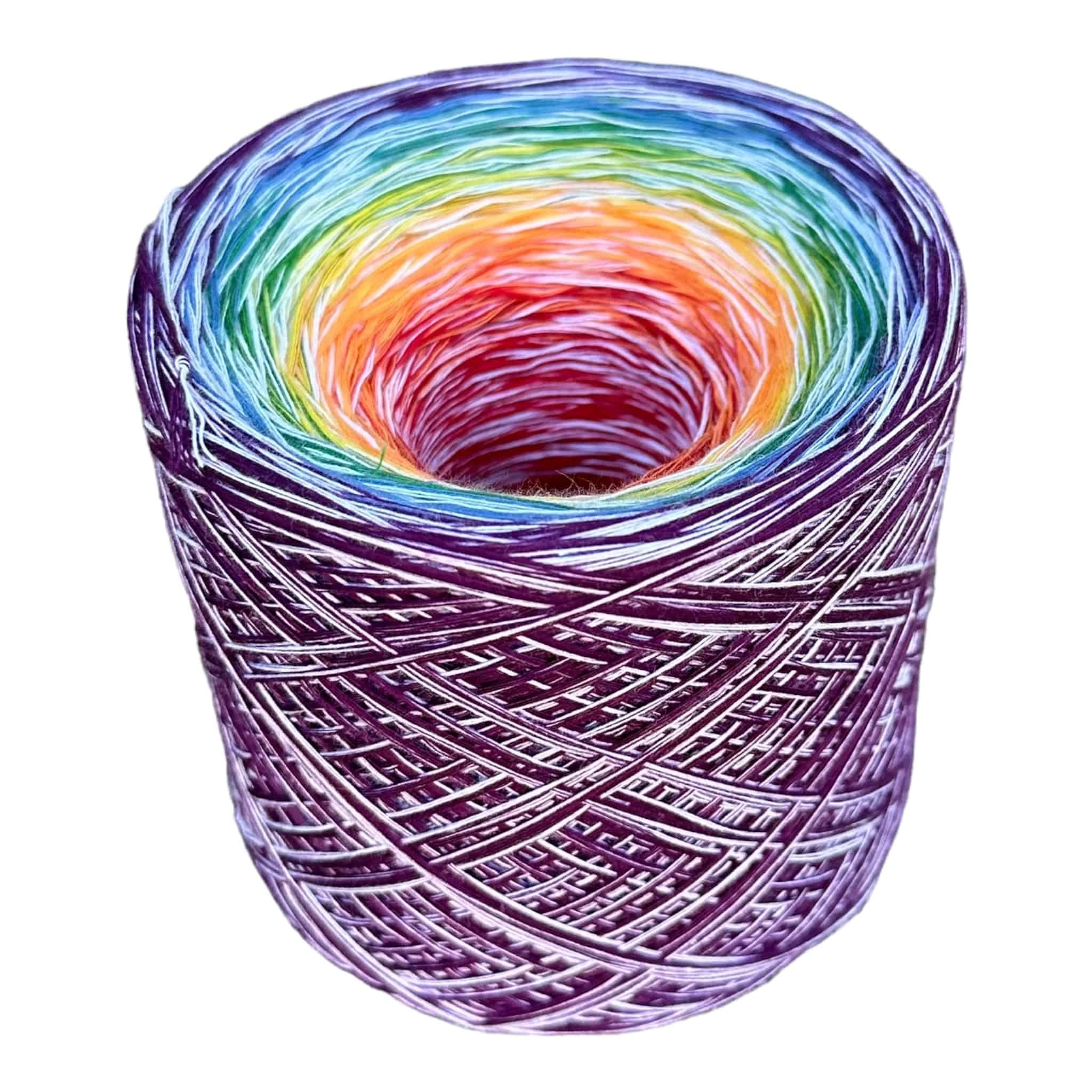 Swirl Rainbow 8PLY Cotton Gradient Cake Yarn - Image 3