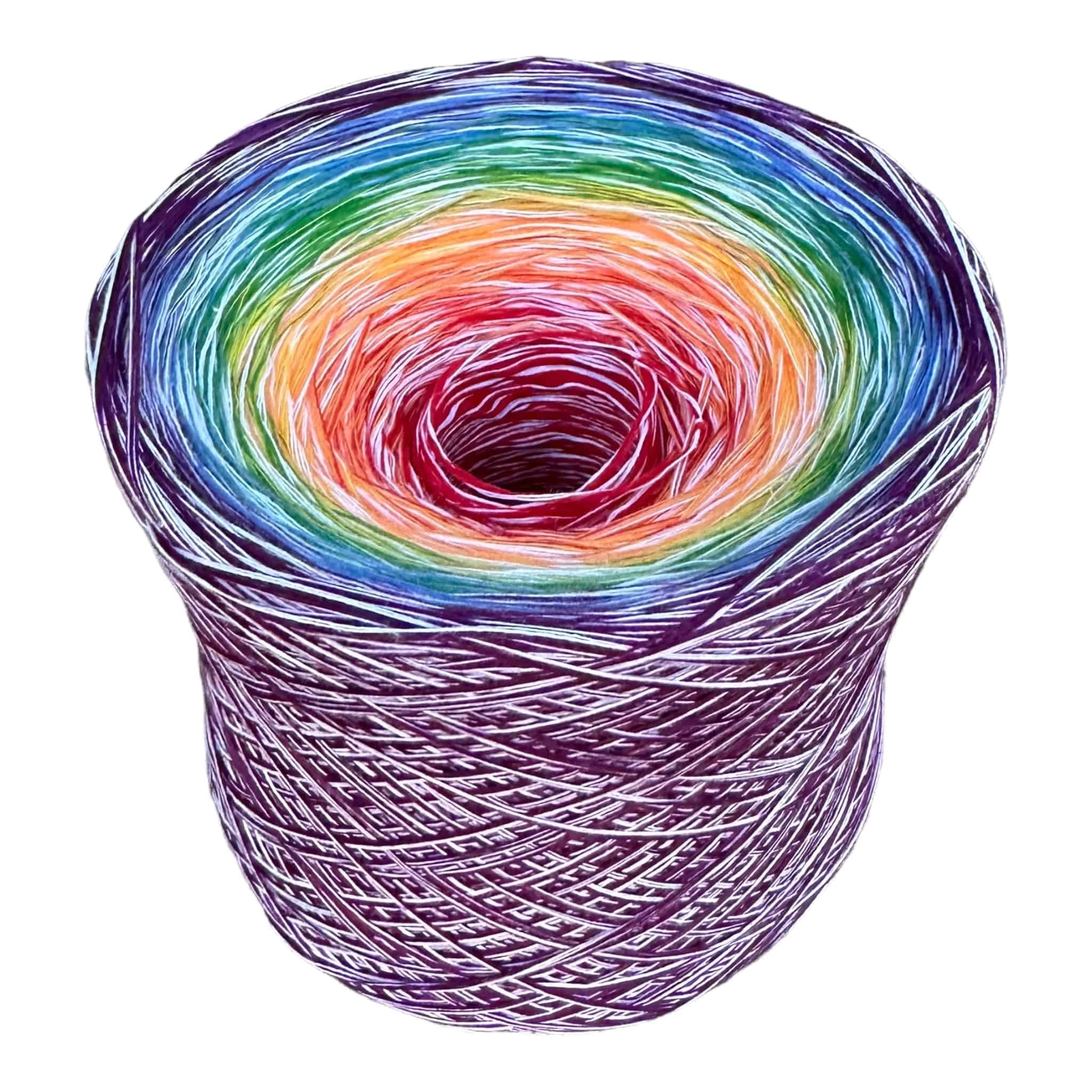 Swirl Rainbow 8PLY Cotton Gradient Cake Yarn - Image 6