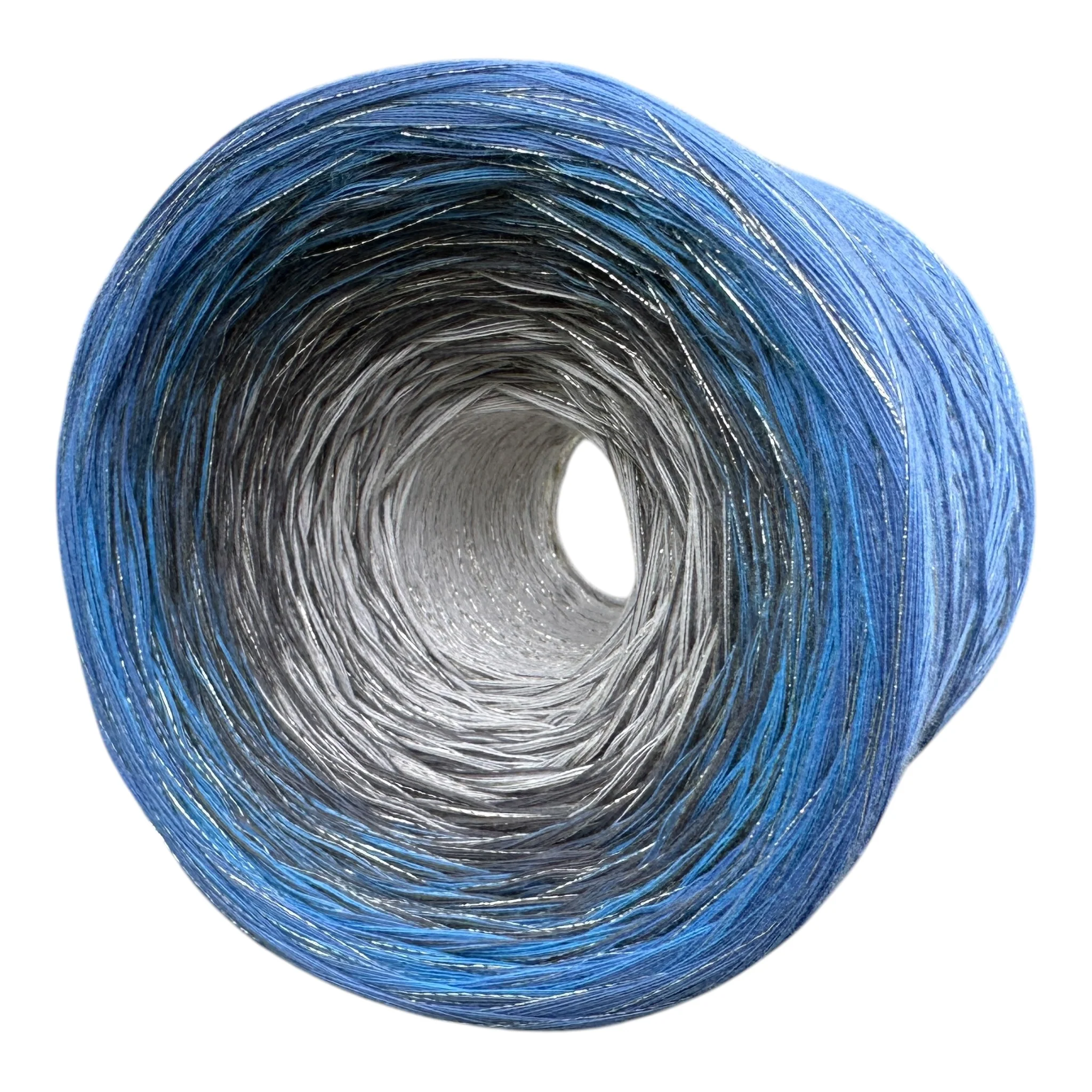 Tied With Love : Blue & Gray, Gradient Yarn With Sparkle - Image 3