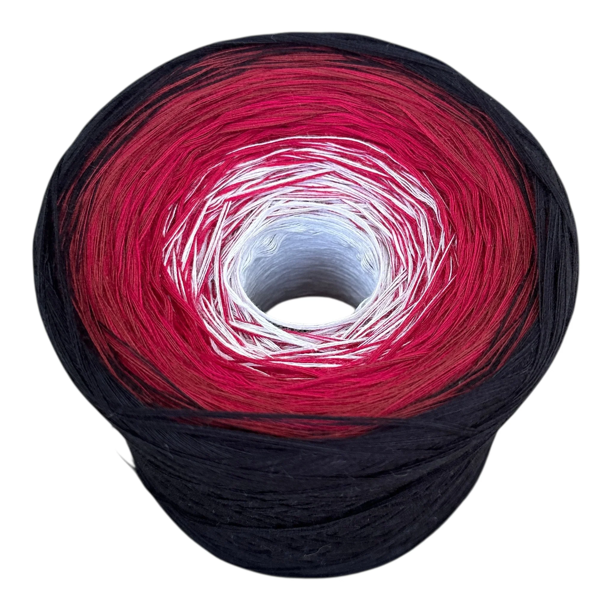 Tied With Love : Red & Gray, Gradient Cotton Natural Fiber Yarn - Image 5