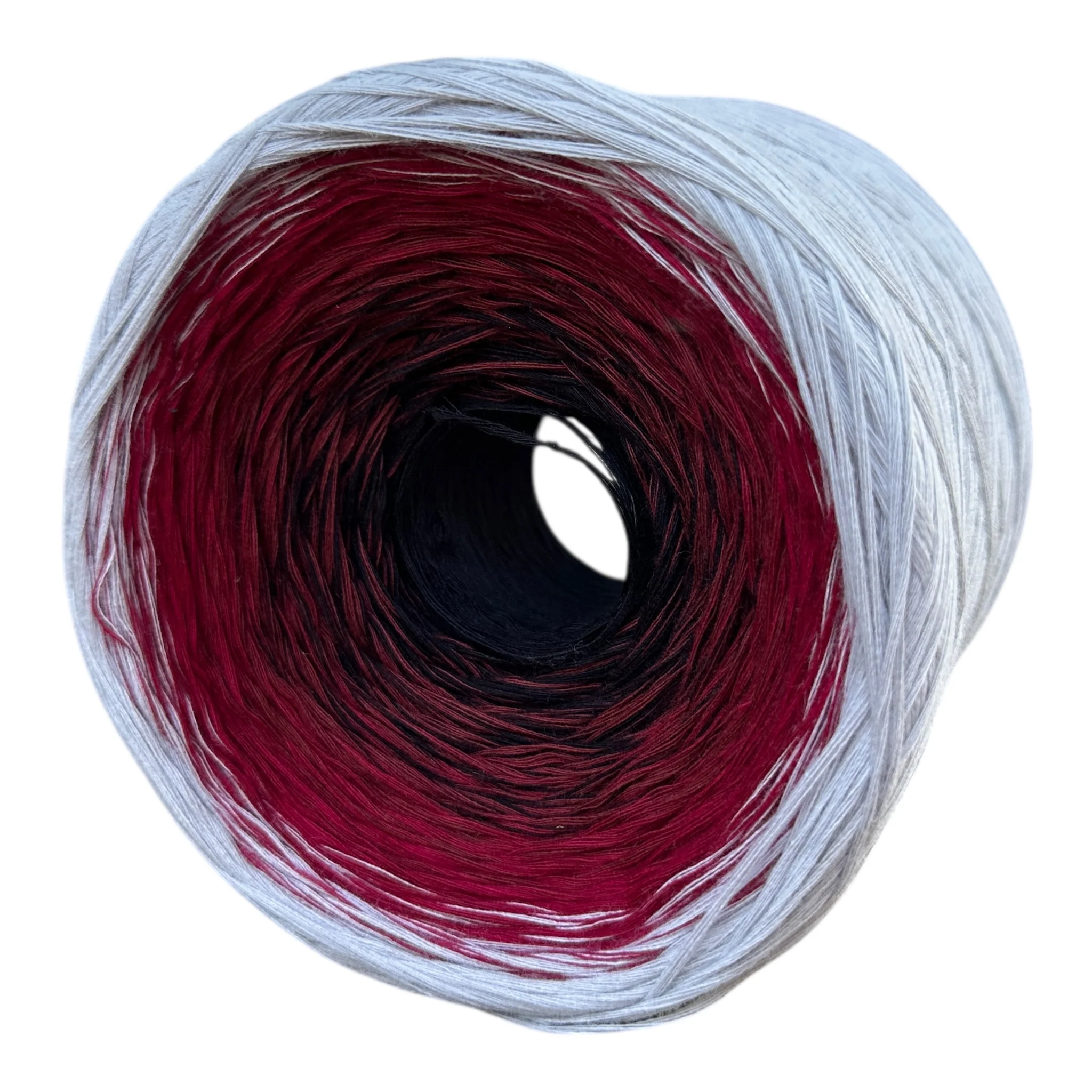 Tied With Love : Red & Gray, Gradient Cotton Natural Fiber Yarn - Image 7