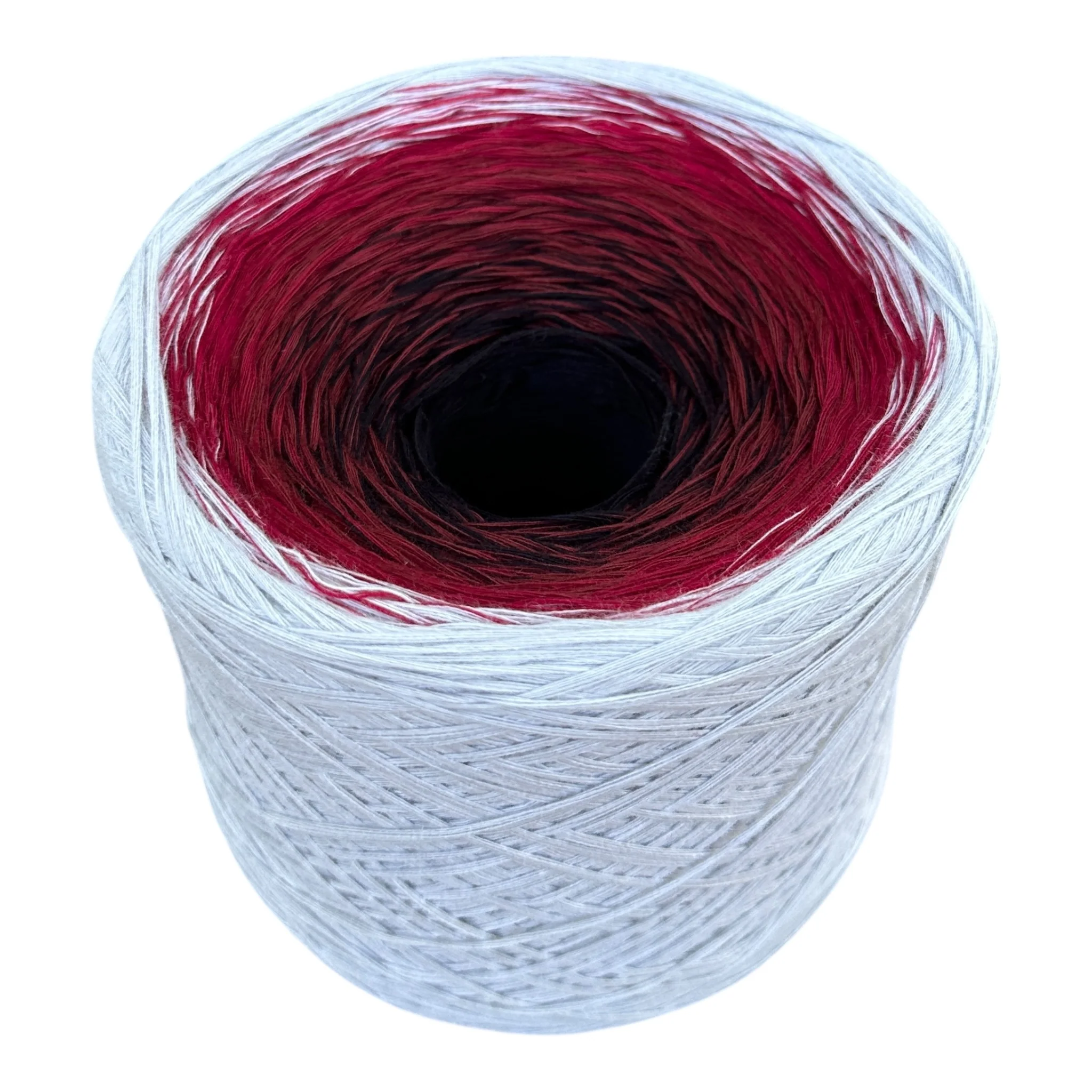 Tied With Love : Red & Gray, Gradient Cotton Natural Fiber Yarn - Image 8